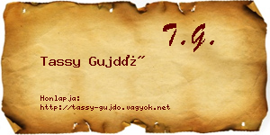 Tassy Gujdó névjegykártya